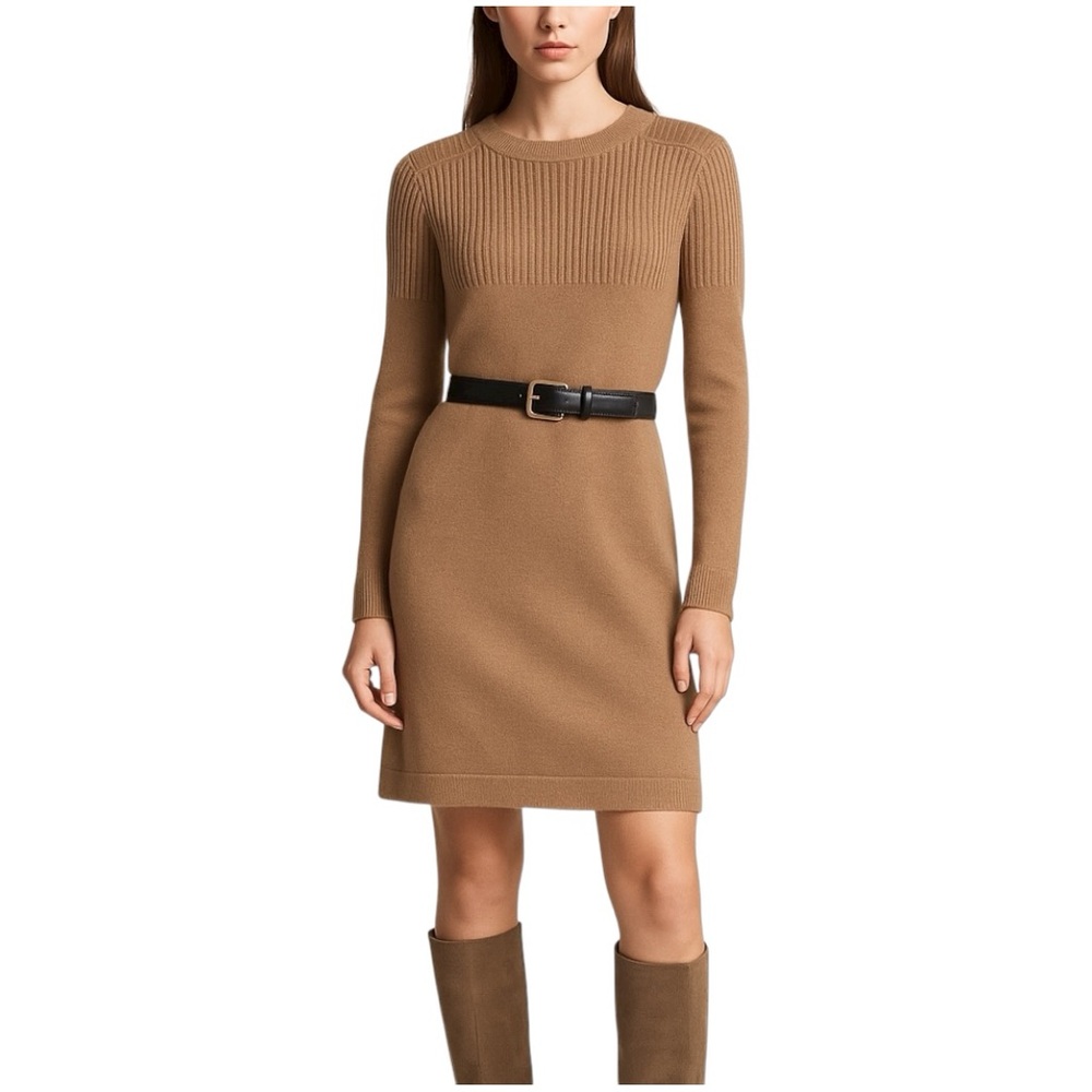 Michael Kors Collection 100% Cashmere Camel Sweater Dress S